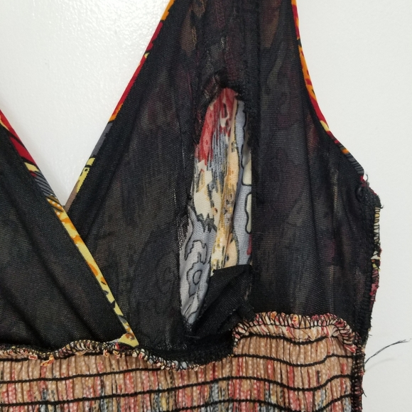 California Woman boho printed maxi dress Size M - Picture 10 of 11